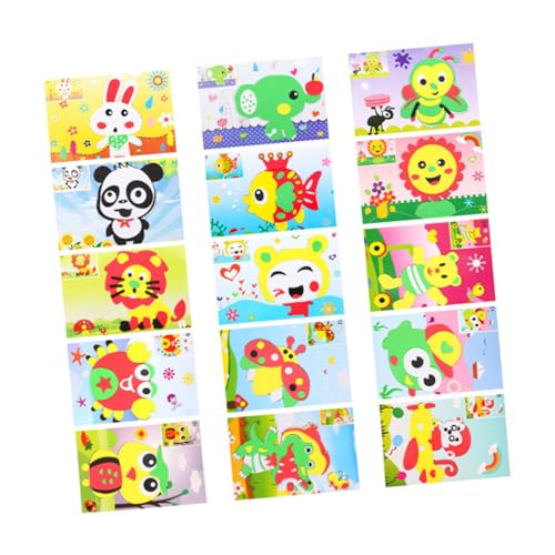 PERSELOSO 15Stücke Teiliges Eva Aufkleber für Kleinkinder Kreatives Kunsthandwerk zum Lernen mit Cartoon Motiven Praktische DIY Sticker für Zufällige Designs PERSELOSO 15Stücke Teiliges Eva Aufkleber für Kleinkinder Kreatives Kunsthandwerk zum Lernen mit Cartoon Motiven Praktische DIY Sticker für Zufällige Designs von PERSELOSO