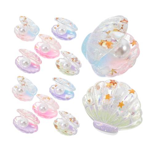 PERSELOSO 16Stücke Leuchtende Mini Muschel Harz Charms Nachtperlen Dekoration für DIY Projekte und Leicht für Kreative Bastelideen und Stilvolle Wohnaccessoires PERSELOSO 16Stücke Leuchtende Mini Muschel Harz Charms Nachtperlen Dekoration für DIY Projekte und Leicht für Kreative Bastelideen und Stilvolle Wohnaccessoires von PERSELOSO