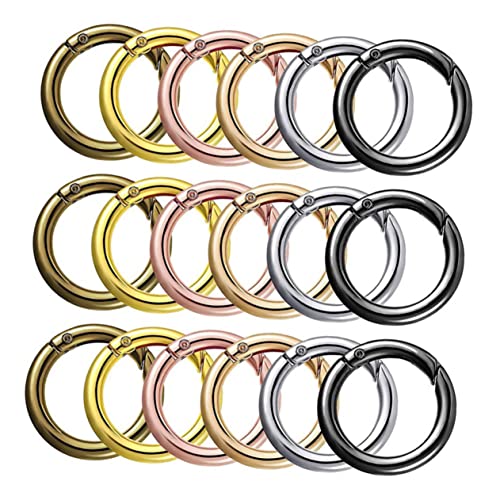 PERSELOSO 18 Stück Teiliges Metall Karabinerhaken Runde Feder Schnappverschlüsse für DIY Projekte Schlüsselanhänger Taschen und Bastelarbeiten Farben PERSELOSO 18 Stück Teiliges Metall Karabinerhaken Runde Feder Schnappverschlüsse für DIY Projekte Schlüsselanhänger Taschen und Bastelarbeiten Farben von PERSELOSO