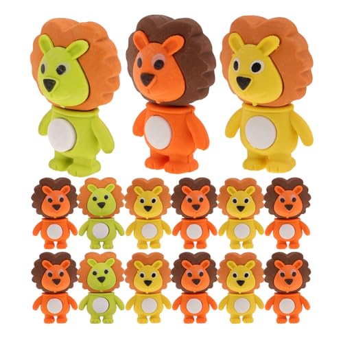 PERSELOSO 18 Stück Teiliges Niedliche Radiergummis für Farbenfrohe Tierformen Schulbedarf Sicher und Langlebig aus Hochwertigem Tpr Material für Kreative Spielmomente von PERSELOSO