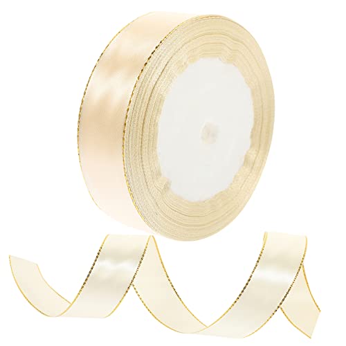 PERSELOSO 1Rolle Geschenkband mit Goldenen Rändern Elegantes Design für Geschenkverpackungen Blumensträuße Kuchen und Mehr Hochwertigem Leicht Zuschneidbar PERSELOSO 1Rolle Geschenkband mit Goldenen Rändern Elegantes Design für Geschenkverpackungen Blumensträuße Kuchen und Mehr Hochwertigem Leicht Zuschneidbar von PERSELOSO