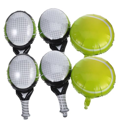 PERSELOSO 1Satz Aufblasbaren Tennisballons und Schlägern Aluminiumfolie Partydekoration für Geburtstagsfeiern Sportliches Design für Lebendige von PERSELOSO