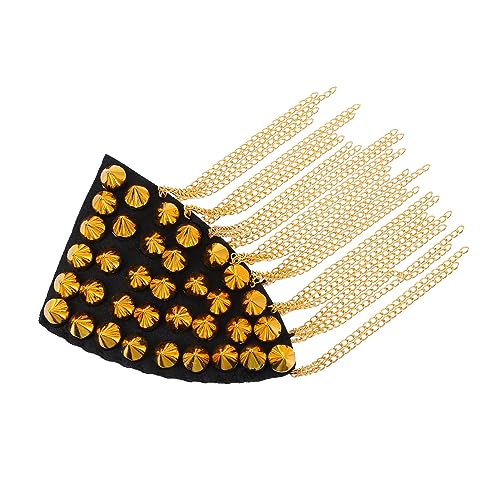 PERSELOSO 1Stück Quaste Schulterabzeichen Rivet Schulterklappen mit Kette Modisches Epaulette für Jacken und Einzigartiges Design für Männer und Frauen Langlebiges PERSELOSO 1Stück Quaste Schulterabzeichen Rivet Schulterklappen mit Kette Modisches Epaulette für Jacken und Einzigartiges Design für Männer und Frauen Langlebiges von PERSELOSO