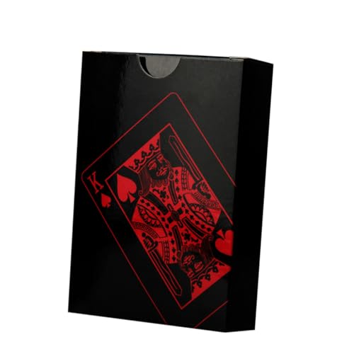 PERSELOSO 1satz Kreatives Wasserfestes PVC Pokerkarten-Set Mit Pappbox Rot Wiederverwendbare Spielkarten Für Unterhaltung Und Spaß Mit Familie Und Freunden Langlebig Und Bruchsicher von PERSELOSO