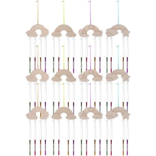 PERSELOSO 2 Sätze DIY Holz Windspiel Set zum Bemalen Teile Regenbogen Einschließlich Bänder Silberne Schnur Glitzer und Stifte Bastelset für und Außendekoration PERSELOSO 2 Sätze DIY Holz Windspiel Set zum Bemalen Teile Regenbogen Einschließlich Bänder Silberne Schnur Glitzer und Stifte Bastelset für und Außendekoration von PERSELOSO