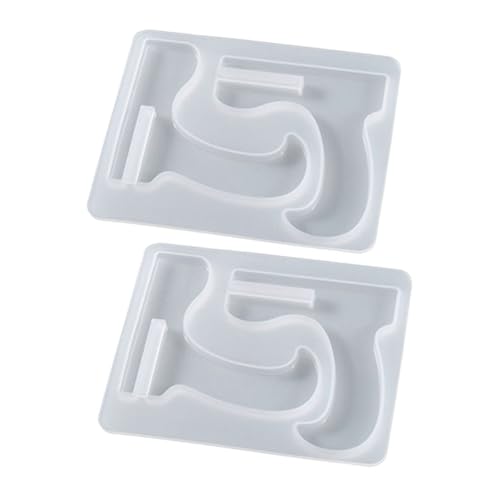 PERSELOSO 2 Stück DIY Silikonformen für Kristall Epoxidharz Handyständer und Buchstützen für Kreative Bastelprojekte Leicht und Platzsparend für Designs von PERSELOSO