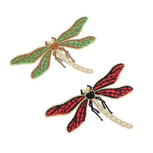 PERSELOSO 2 Stück Drachenfliegen Stickerei Patches Bügelbare Applikationen für Kleidung Taschen DIY Dekoration zum Reparieren und Verzieren von Bekleidung PERSELOSO 2 Stück Drachenfliegen Stickerei Patches Bügelbare Applikationen für Kleidung Taschen DIY Dekoration zum Reparieren und Verzieren von Bekleidung von PERSELOSO