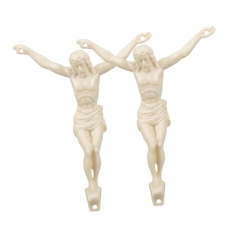 PERSELOSO 2 Stück Jesus Accessoires Für Halsketten Bettelarmbänder Schmuck Jesus Anhänger Kreuz Anhänger Charm Religiöse Skulptur Jesus Kreuz Statue Katholische Figuren Jesus von PERSELOSO