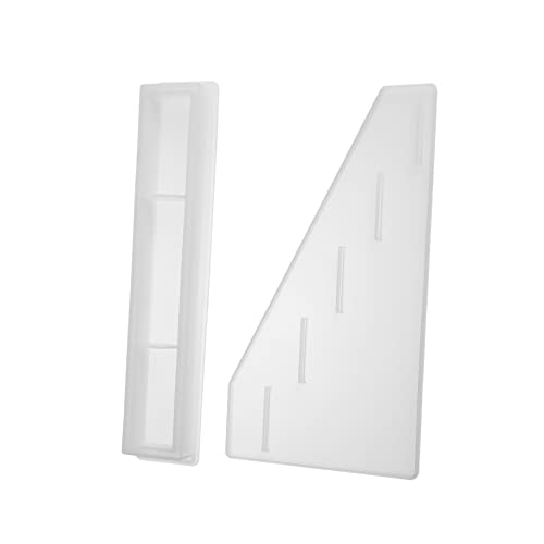 PERSELOSO 2 Stück Kristall-Epoxy-Form mit für Silikonformhalter Schalenformen aus Epoxidharz silikonform selber machen Silikon-Lagerregalform Harz-Silikonform Kieselgel Weiß von PERSELOSO