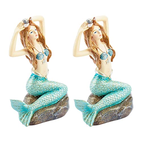 PERSELOSO 2 Stück Resin Meerjungfrau Ornament für Aquariumdekoration Realistische Fischteich Landschaftsfigur Hochwertiges Harz Deko für Miniteich und Garten PERSELOSO 2 Stück Resin Meerjungfrau Ornament für Aquariumdekoration Realistische Fischteich Landschaftsfigur Hochwertiges Harz Deko für Miniteich und Garten von PERSELOSO