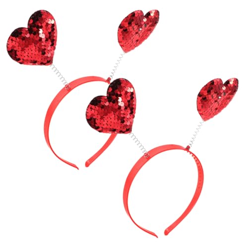 PERSELOSO 2 Stück Romantisches Herz Stirnband Rot Pailletten Valentinstag Haarreif Leicht Bequem Haltbar Damen Accessoires für Festliche Anlässe PERSELOSO 2 Stück Romantisches Herz Stirnband Rot Pailletten Valentinstag Haarreif Leicht Bequem Haltbar Damen Accessoires für Festliche Anlässe von PERSELOSO