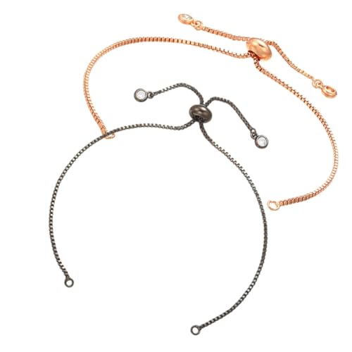 PERSELOSO 2 Stück Teiliges Verstellbares Messing armband Basis schmuckkette zum Basteln DIY Handgelenkschmuck Langlebig Rostfrei Modisch Geeignet für Schmuckherstellung und Personalisierte von PERSELOSO