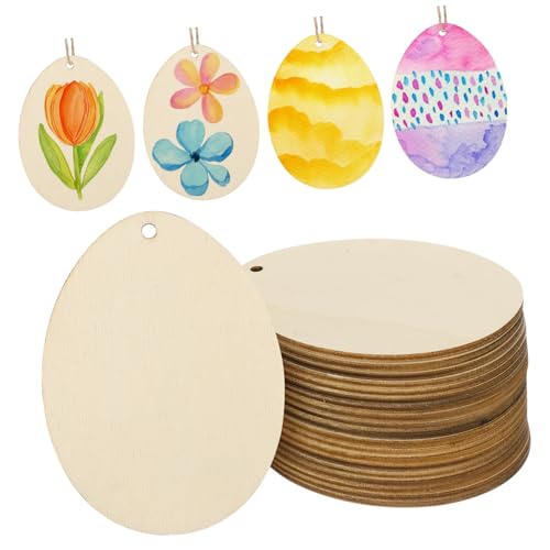 PERSELOSO 20 Stück Holz Anhänger mit Hanfseil DIY Dekoration für Ostern Hängende Ornamente für Garten und Festlichkeiten für Kreative Bastelprojekte PERSELOSO 20 Stück Holz Anhänger mit Hanfseil DIY Dekoration für Ostern Hängende Ornamente für Garten und Festlichkeiten für Kreative Bastelprojekte von PERSELOSO