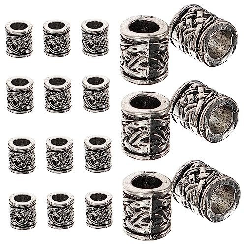 PERSELOSO 20 Stück Perlen für Schmuckherstellung Antike Silberfarbene Abstandshalter für und Armbänder Kreative DIY Zubehör für und Haarschmuck von PERSELOSO