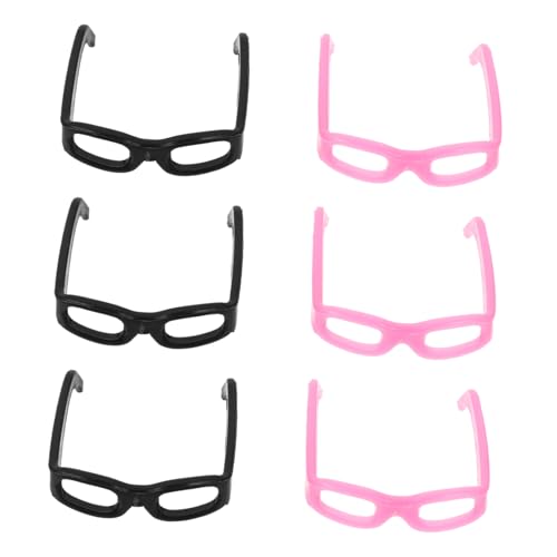 PERSELOSO 20 Stück Puppenhausbrille Mini Brillen Für Puppen Puppe Verkleiden Zubehör Puppenbrillen Brillenrequisiten Für Puppe Brille Für Puppe Winzige Brille Winzige Gläser Abs von PERSELOSO