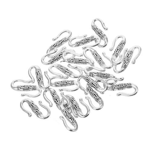 PERSELOSO 20 Stück Retro S Haken Verschluss Antik Silber Schmuckverschluss für Armband Halskette DIY Schmuckherstellung Robuste und Langlebige Legierung für Kreative Projekte PERSELOSO 20 Stück Retro S Haken Verschluss Antik Silber Schmuckverschluss für Armband Halskette DIY Schmuckherstellung Robuste und Langlebige Legierung für Kreative Projekte von PERSELOSO
