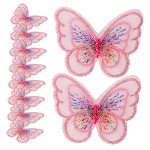 PERSELOSO 20 Stück Teiliges Bestickte Schmetterling aufnäher Design Strapazierfähige Bügelflicken für Kleidung DIY modeaccessoires zum Verzieren und Reparieren von Jacken Jeans Taschen von PERSELOSO