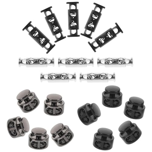 PERSELOSO 20 Stück Teiliges Federzug Kordelstopper Verstellbare Schnürsenkelverschlüsse für Kleidung Rucksäcke und DIY Projekte Einfache Installation Langlebig und Hautfreundlich von PERSELOSO