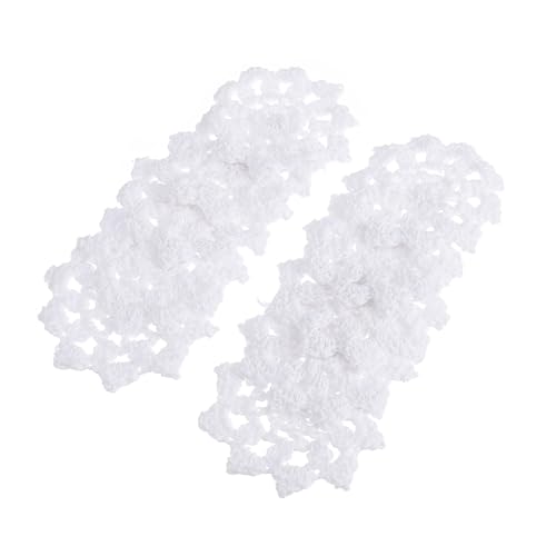 PERSELOSO 20 Stück Teiliges Handgehäkelte Baumwoll Spitzenapplikationen Kleine Häkelblumen für DIY Basteln Kleidung Quilten Scrapbooking und Dekoration Weiß Vielseitige Handarbeitsblumen von PERSELOSO