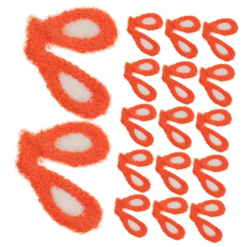 PERSELOSO 20 Stück Teiliges Hasenohren Charms Orange Plüsch DIY Haar Accessoires für Frauen Kreative Bastelmaterialien für Haarclips und Handdekoration Lustiger Kopfschmuck für Karneval und von PERSELOSO