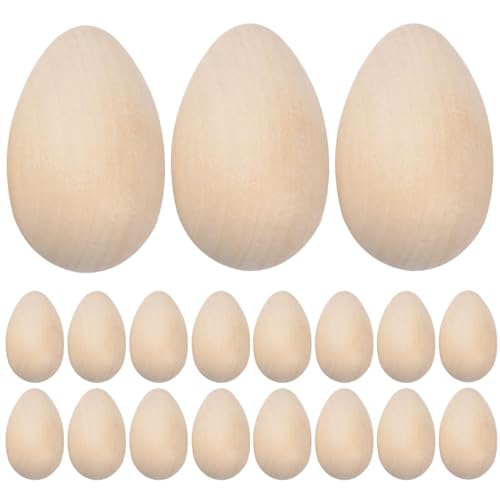 PERSELOSO 20 Stück Unlackierte Holzeier für Diy Ostern Realistische Eier für Bastelprojekte Graffiti Holz Eier zum Bemalen für Ostereier Dekoration und Kreative Kunstprojekte PERSELOSO 20 Stück Unlackierte Holzeier für Diy Ostern Realistische Eier für Bastelprojekte Graffiti Holz Eier zum Bemalen für Ostereier Dekoration und Kreative Kunstprojekte von PERSELOSO