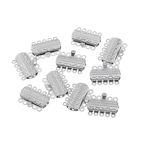 PERSELOSO 20 Stücke 5 Armbandverschluss Bausätze Kits zur Schmuckherstellung Armbandkette jewelry set Schmuck basteln Verschluss Halskette Verschluss Kettenverschlüsse für Schmuck Silver von PERSELOSO