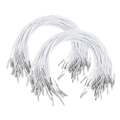 PERSELOSO 200 Stück Elastische Kordeln mit Metallenden Weiches Stretchband für Masken Buchbindung und DIY Projekte Leicht und Tragbar Langlebig und Flexibel aus Eisen PERSELOSO 200 Stück Elastische Kordeln mit Metallenden Weiches Stretchband für Masken Buchbindung und DIY Projekte Leicht und Tragbar Langlebig und Flexibel aus Eisen von PERSELOSO