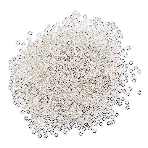 PERSELOSO 2000 Stück Kunststoffelektroplantenperlen Perlen für Armbänder Halskette Reiz Schmuckzubehör Handwerk Perlen für Schmuckhersteller DIY-Perlen Plastik Silver PERSELOSO 2000 Stück Kunststoffelektroplantenperlen Perlen für Armbänder Halskette Reiz Schmuckzubehör Handwerk Perlen für Schmuckhersteller DIY-Perlen Plastik Silver von PERSELOSO