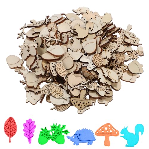 PERSELOSO 200Stücke Leere Holzscheiben für DIY Bastelprojekte Unbemalte Holzformen Tier und Pflanzenmotiven für Handarbeiten und Scrapbooking PERSELOSO 200Stücke Leere Holzscheiben für DIY Bastelprojekte Unbemalte Holzformen Tier und Pflanzenmotiven für Handarbeiten und Scrapbooking von PERSELOSO