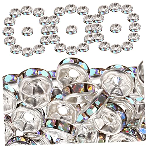 PERSELOSO 200Stücke Rondelle Spacer Perlen mit Strass für DIY Schmuckherstellung Ab Farben Dekorative Perlen für Halsketten und Armbänder für Bastelprojekte PERSELOSO 200Stücke Rondelle Spacer Perlen mit Strass für DIY Schmuckherstellung Ab Farben Dekorative Perlen für Halsketten und Armbänder für Bastelprojekte von PERSELOSO