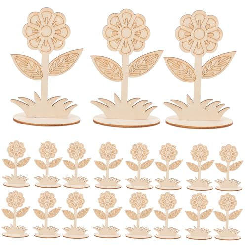 PERSELOSO 20Stücke Holzscheiben Blumenornament DIY Dekoration Unbehandelte Holzscheiben für Bastelprojekte für Erwachsene Blanke Oberflächen zum Bemalen und Gestalten PERSELOSO 20Stücke Holzscheiben Blumenornament DIY Dekoration Unbehandelte Holzscheiben für Bastelprojekte für Erwachsene Blanke Oberflächen zum Bemalen und Gestalten von PERSELOSO