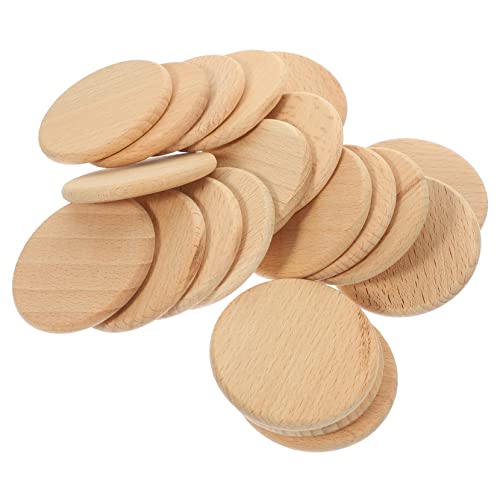PERSELOSO 20Stücke Runde Holzscheiben Natürliche Holzscheiben für DIY Bastelprojekte Leere Holzscheiben für Dekorationen und Kunsthandwerk von PERSELOSO