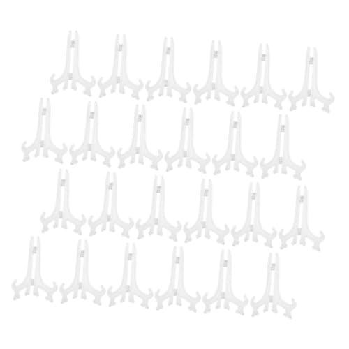 PERSELOSO 24 Stück Transparenter Ständer für Dekorative Platten Teiliges für Hochzeiten Geburtstagsfeiern und Tischdekoration Einfaches Aufstellen von Bildern und Gegenständen von PERSELOSO