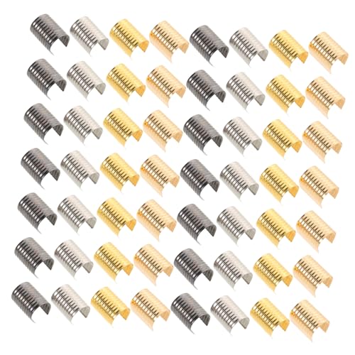 PERSELOSO 240 Stück Verschlüsse Zur Schmuckherstellung: Crimp-endverschlüsse Aus Metall Mit Zylindrischen Öffnungen – Quastenclips Für Heimwerkerarbeiten Und Taschenzubehör PERSELOSO 240 Stück Verschlüsse Zur Schmuckherstellung: Crimp-endverschlüsse Aus Metall Mit Zylindrischen Öffnungen – Quastenclips Für Heimwerkerarbeiten Und Taschenzubehör von PERSELOSO