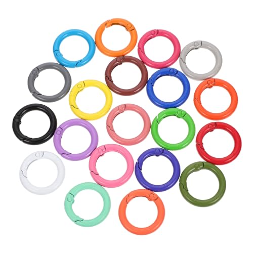 PERSELOSO 24Stücke Runder Karabiner Schlüsselbund Ringe Federringe für DIY Taschen Zubehör und Leicht für Schlüsselanhänger Dekorationen und Campingbedarf PERSELOSO 24Stücke Runder Karabiner Schlüsselbund Ringe Federringe für DIY Taschen Zubehör und Leicht für Schlüsselanhänger Dekorationen und Campingbedarf von PERSELOSO