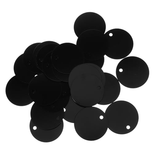 PERSELOSO 25Stücke Aluminium Alloy Haustier Id Tag Runde Blanko Anhänger für DIY Gravuren für Hunde und Welpen Schwarz PERSELOSO 25Stücke Aluminium Alloy Haustier Id Tag Runde Blanko Anhänger für DIY Gravuren für Hunde und Welpen Schwarz von PERSELOSO
