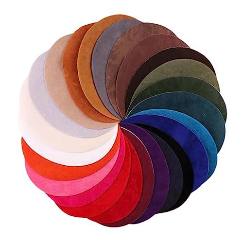 PERSELOSO 25Stücke Wildleder Patches für Pullover und Kleidung Ovales Bügel Patch Kit für Ellbogen Selbstklebend zum Reparieren und Dekorieren von Stoffen von PERSELOSO