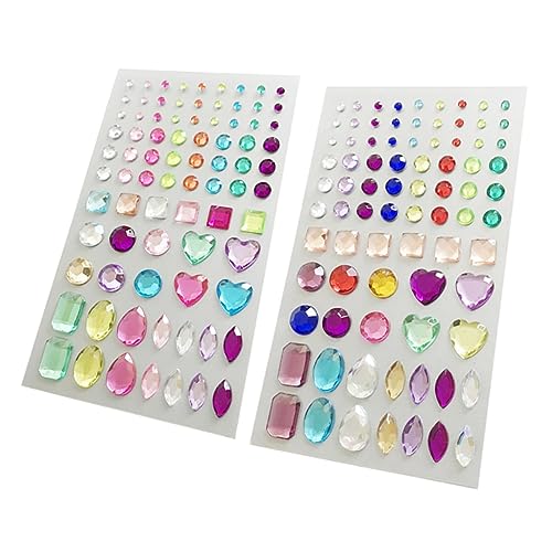 PERSELOSO 2Blätter Selbstklebende Strasssteine DIY Acryl Edelstein Aufkleber für Handwerk Handy Dekoration Scrapbooking und Verschiedenen Farben und Formen PERSELOSO 2Blätter Selbstklebende Strasssteine DIY Acryl Edelstein Aufkleber für Handwerk Handy Dekoration Scrapbooking und Verschiedenen Farben und Formen von PERSELOSO
