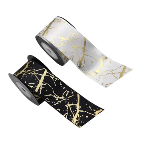 PERSELOSO 2Rollen Geschenkverpackungsband Blockierband und Dekoratives Polyester Ribbon für Blumenstraußverpackung und DIY Bögen für Besondere Anlässe PERSELOSO 2Rollen Geschenkverpackungsband Blockierband und Dekoratives Polyester Ribbon für Blumenstraußverpackung und DIY Bögen für Besondere Anlässe von PERSELOSO