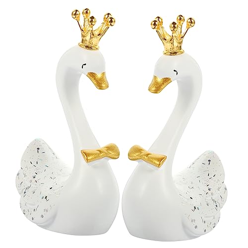 PERSELOSO 2St Schwan-Ornamente Plüschtier Figuren Panda-Sparschwein Kuchendekorationskit bescherung weihnachten weinachts schwamm Figur Kuchendekoration Kuchendeckel aus Harz Weiß PERSELOSO 2St Schwan-Ornamente Plüschtier Figuren Panda-Sparschwein Kuchendekorationskit bescherung weihnachten weinachts schwamm Figur Kuchendekoration Kuchendeckel aus Harz Weiß von PERSELOSO