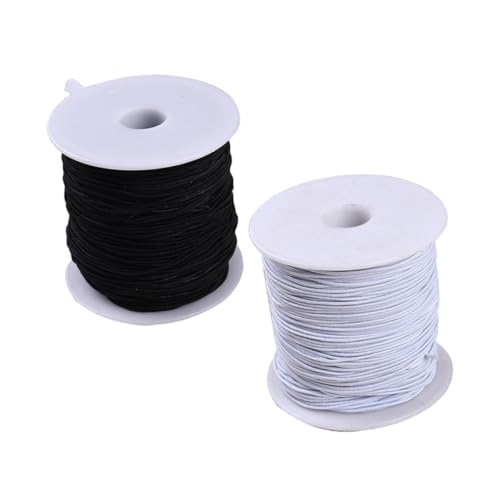 PERSELOSO 2Stücke Elastische Schnur Stretchfaden für Schmuckherstellung Schwarz und Weiß Armbänder und Bastelprojekte Einfach Aufzubewahren PERSELOSO 2Stücke Elastische Schnur Stretchfaden für Schmuckherstellung Schwarz und Weiß Armbänder und Bastelprojekte Einfach Aufzubewahren von PERSELOSO