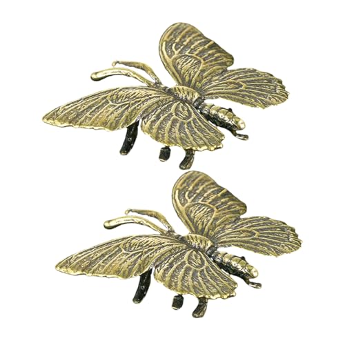 PERSELOSO 2stücke Goldene Schmetterlingsskulpturen Aus Messing Vintage Tischdekoration Für Büro Zuhause Und Auto Detaillierte Handgefertigte Ornamente Für Eleganten Wohnstil PERSELOSO 2stücke Goldene Schmetterlingsskulpturen Aus Messing Vintage Tischdekoration Für Büro Zuhause Und Auto Detaillierte Handgefertigte Ornamente Für Eleganten Wohnstil von PERSELOSO