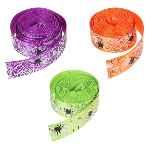 PERSELOSO 3 Rollen Halloween Geschenkband Polyester Spinnenweben Dekorationsband für Bastelprojekte und Party Dekorationen PERSELOSO 3 Rollen Halloween Geschenkband Polyester Spinnenweben Dekorationsband für Bastelprojekte und Party Dekorationen von PERSELOSO