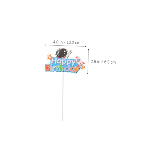 PERSELOSO 3 Sätze Astronaut Cake Topper für Geburtstagstorte Bunte Weltraum Party Deko Vielseitig für Kuchen Shower Einfach Anzubringen Stabile von PERSELOSO