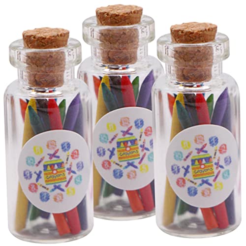 PERSELOSO 3 Satz Puppenhaus Buntstifte Miniaturen Bausatz künstlich Zubehör bastelzeug handwerkskunst buntstifte pastellfarben Mini House Accessory Puppenhaus-Buntstifte Plastik von PERSELOSO