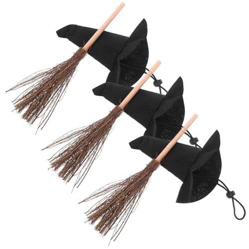 PERSELOSO 3 Satz Teiliges Hexenhüte und Besen für Halloween Dekorationen Handgefertigte Diy Accessoires für Partys und Kinderfeiern für Gruselatmosphäre und Kreative Bastelideen PERSELOSO 3 Satz Teiliges Hexenhüte und Besen für Halloween Dekorationen Handgefertigte Diy Accessoires für Partys und Kinderfeiern für Gruselatmosphäre und Kreative Bastelideen von PERSELOSO