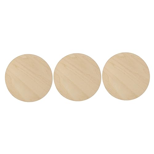 PERSELOSO 3 Stück DIY Runde Holzbrett runden Basteln Wohnkultur Malerei Heimdekorationshandwerk Scheiben kleine Holzkreise runde Malerei Urlaub Handwerk Holzformen hölzern von PERSELOSO