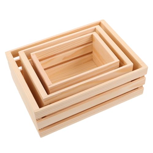 PERSELOSO 3 Stück Dekorative Unlackierte Holzbox Mini Speicherbehälter Puppenhaus Organizer für Rustikale Deko und Aufbewahrung PERSELOSO 3 Stück Dekorative Unlackierte Holzbox Mini Speicherbehälter Puppenhaus Organizer für Rustikale Deko und Aufbewahrung von PERSELOSO