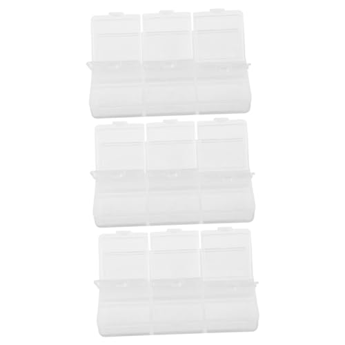 PERSELOSO 3 Stück Teiliges Aufbewahrungset für Schmuck und Nagelwerkzeuge Transparente Kunststoffbox mit Abnehmbaren Fächern für Diy Projekte und Bastelbedarf von PERSELOSO