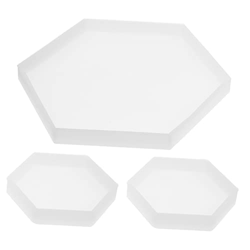 PERSELOSO 3 Stück Teiliges Silikonform für Diy Schmuckherstellung Großer Kleine Sechseckformen Hochwertigem Epoxidharz für Kreative Bastelprojekte von PERSELOSO